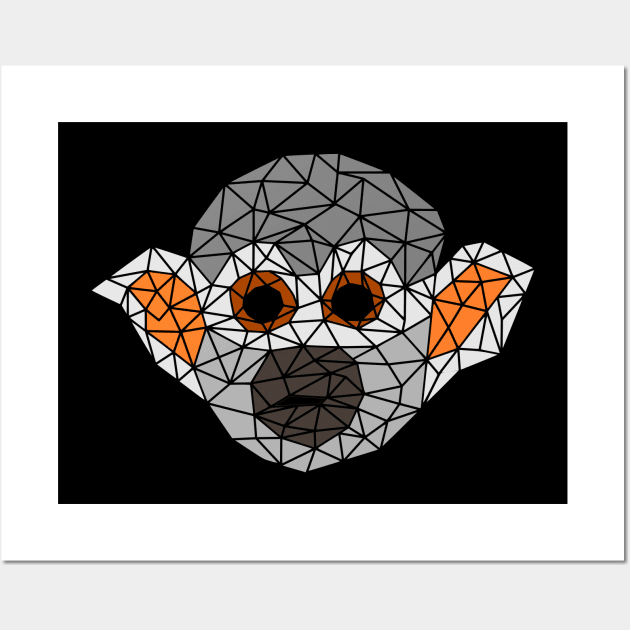 Geometric squirrel monkey Wall Art by Wild Geometric